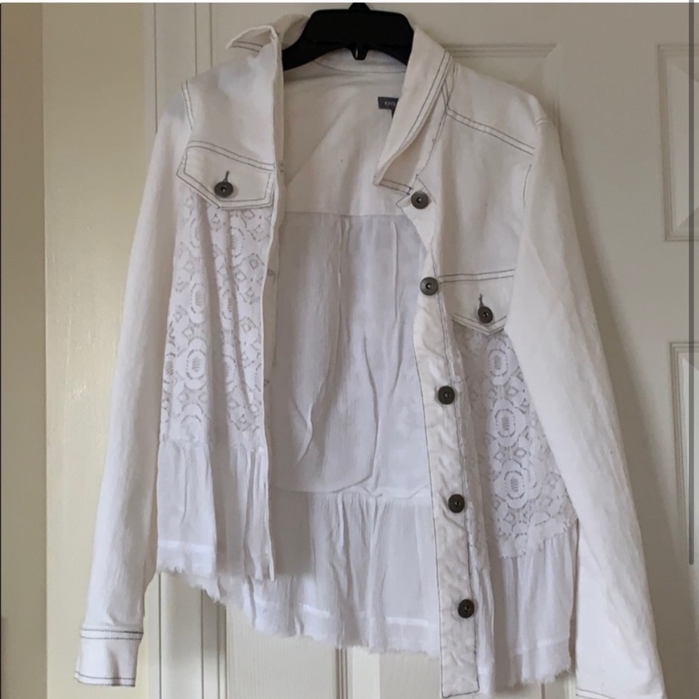 White jean jacket